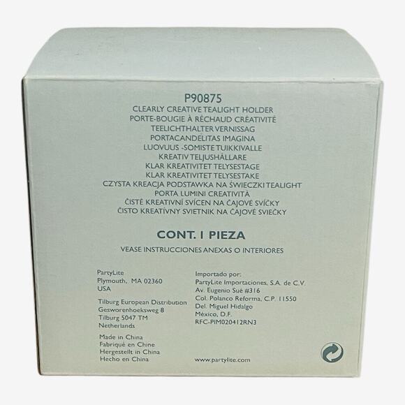 Partylite Clearly Creative Tealight Holder With Tea Light Candles P90875 New - Picture 5 of 5